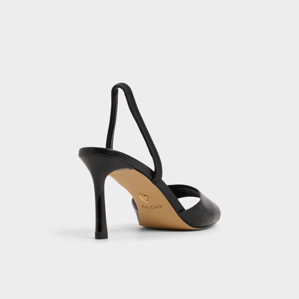 Aldo Andya Black Women's Strappy sandals - Slingback heeled sandal, Stiletto heel Women