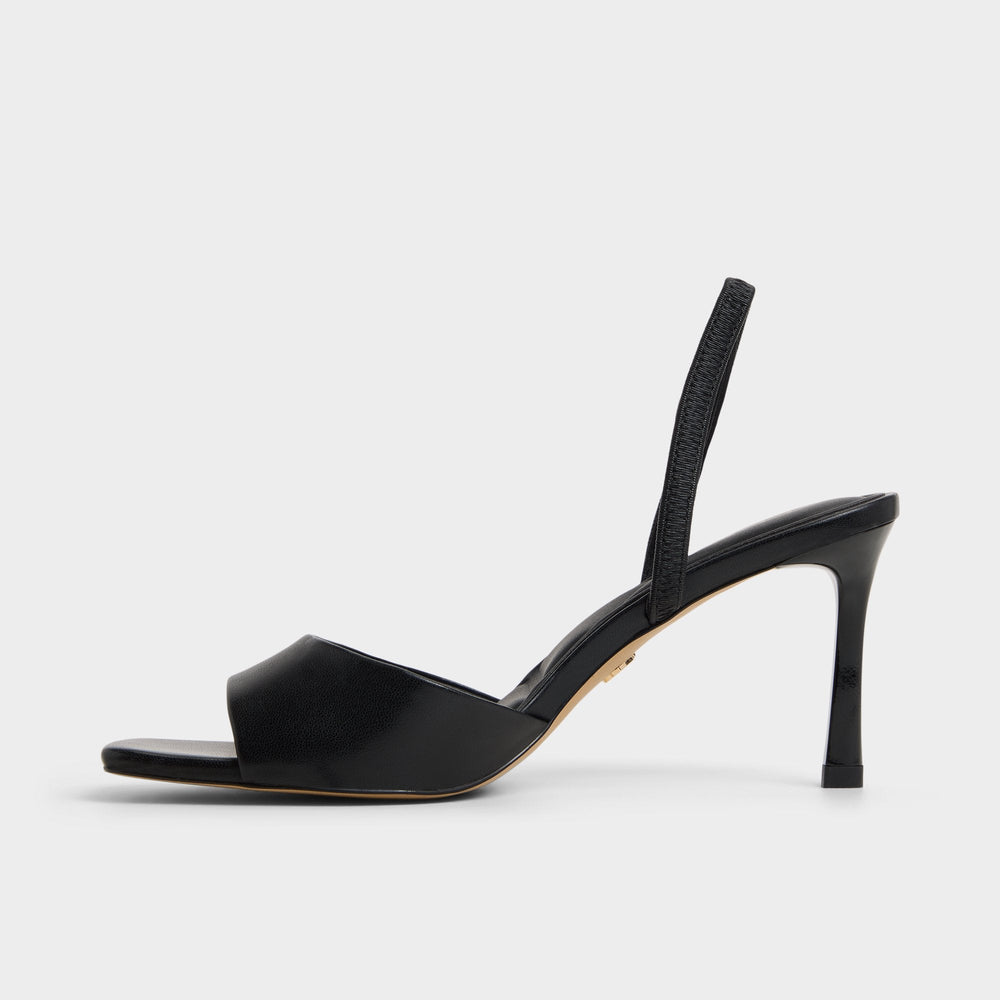 Aldo Andya Black Women's Strappy sandals - Slingback heeled sandal, Stiletto heel Women