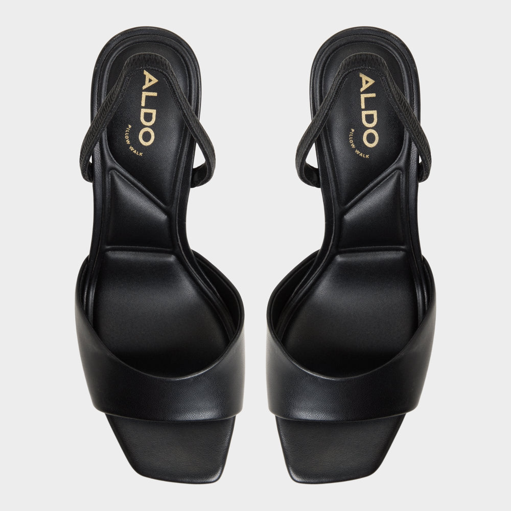 Aldo Andya Black Women's Strappy sandals - Slingback heeled sandal, Stiletto heel Women