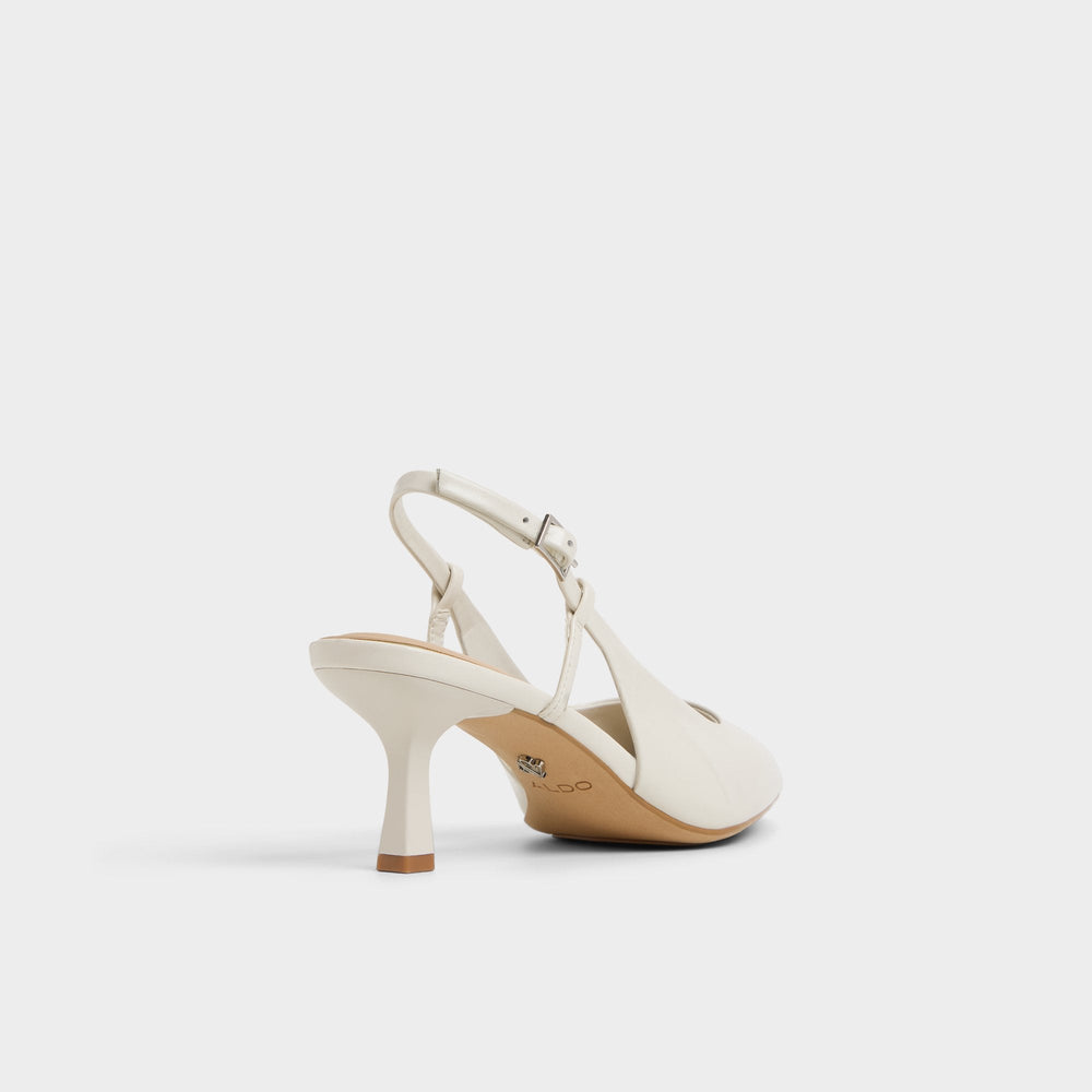 Aldo Adan in White Bone - Slingback heel, Kitten heel Women