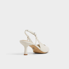 Aldo Adan in White Bone - Slingback heel, Kitten heel Women