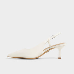 Aldo Adan in White Bone - Slingback heel, Kitten heel Women