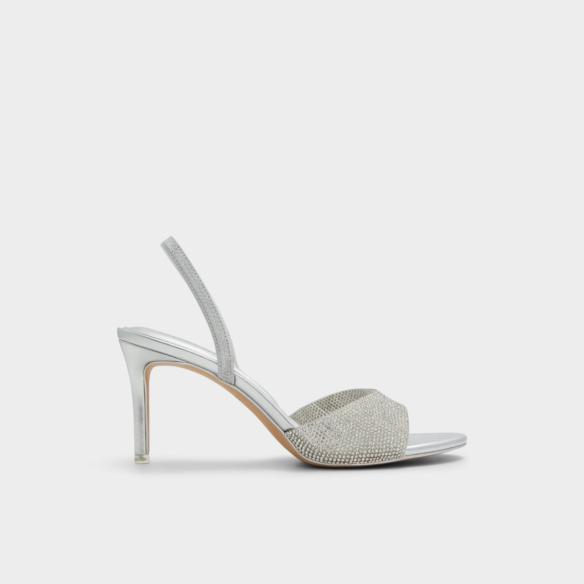 Aldo Aitana Silver Women's Heeled sandals - Slingback heeled sandal, Stiletto heel Women