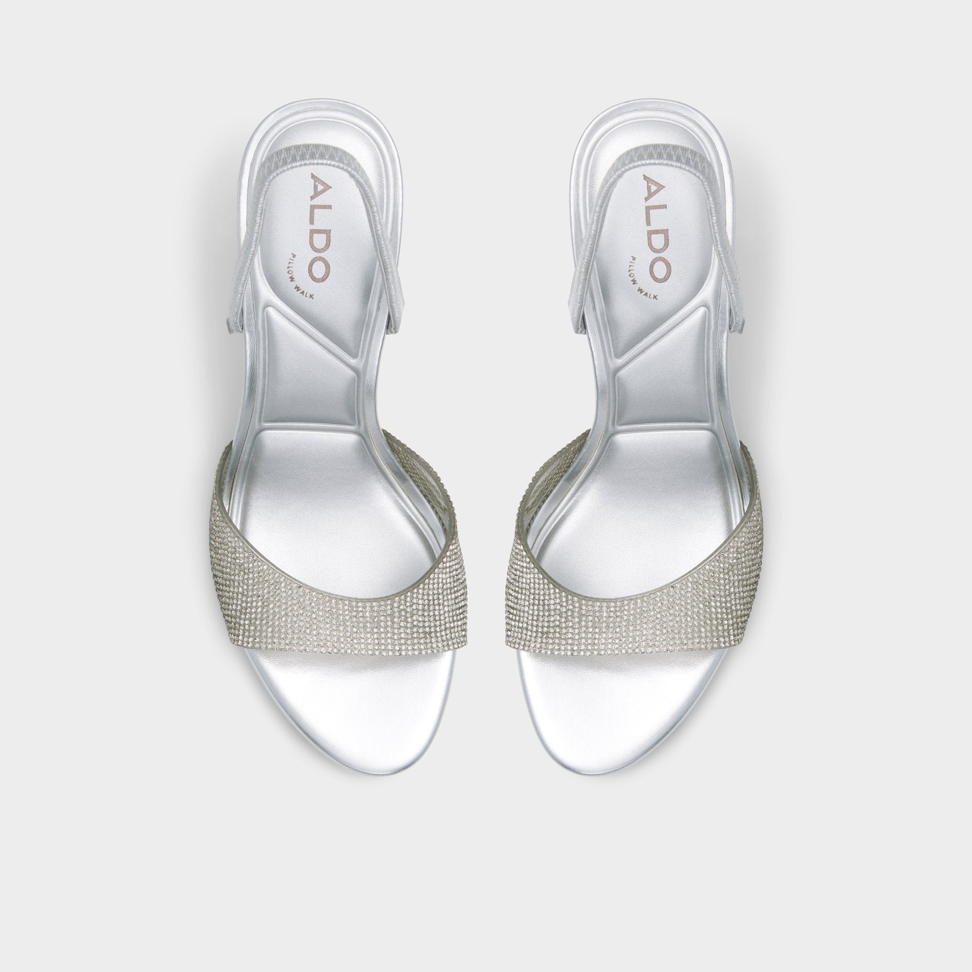 Aldo Aitana Silver Women's Heeled sandals - Slingback heeled sandal, Stiletto heel Women