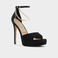 Aldo Afumeth Black Overflow Women's Platform sandals - Strappy heeled sandal, Stiletto platform Women