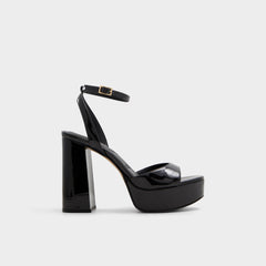 Aldo Valoria Black Women's Platform sandals - Strappy heeled sandal, Platform Women