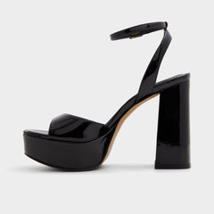 Aldo Valoria Black Women's Platform sandals - Strappy heeled sandal, Platform Women