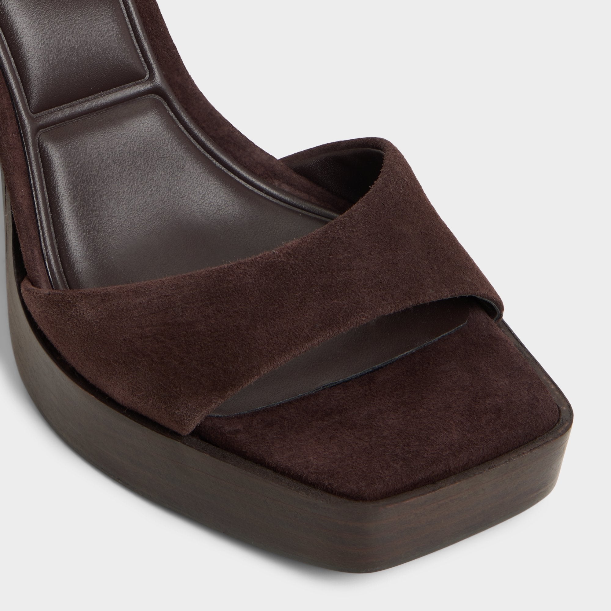 Aldo Lothon Dark Brown Women's Platform sandals - Strappy heeled sandal, Platform Women