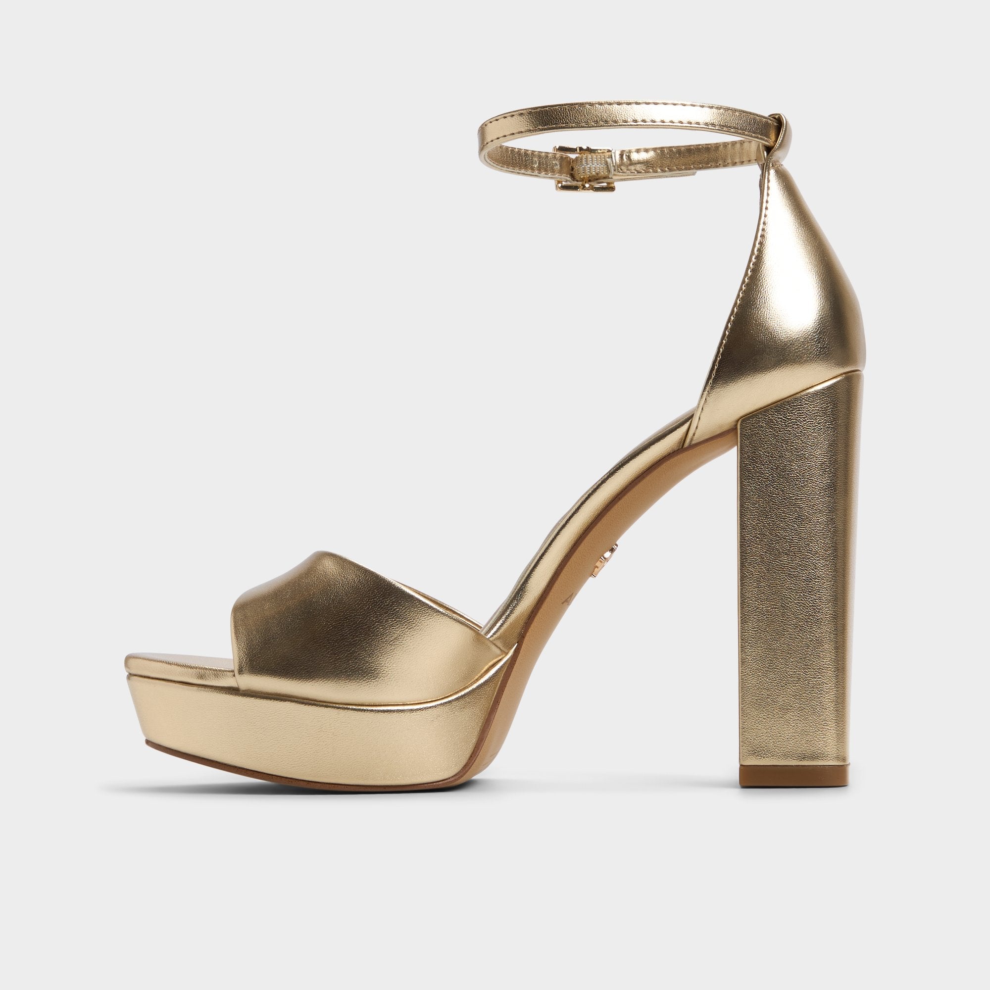 Aldo Enaegyn 2.0 in Gold - Strappy heeled sandal, Platform Women