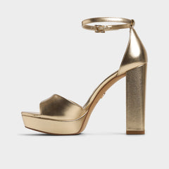Aldo Enaegyn 2.0 in Gold - Strappy heeled sandal, Platform Women