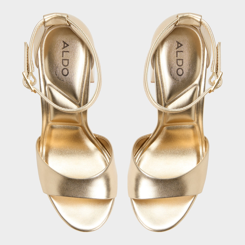 Aldo Enaegyn 2.0 in Gold - Strappy heeled sandal, Platform Women