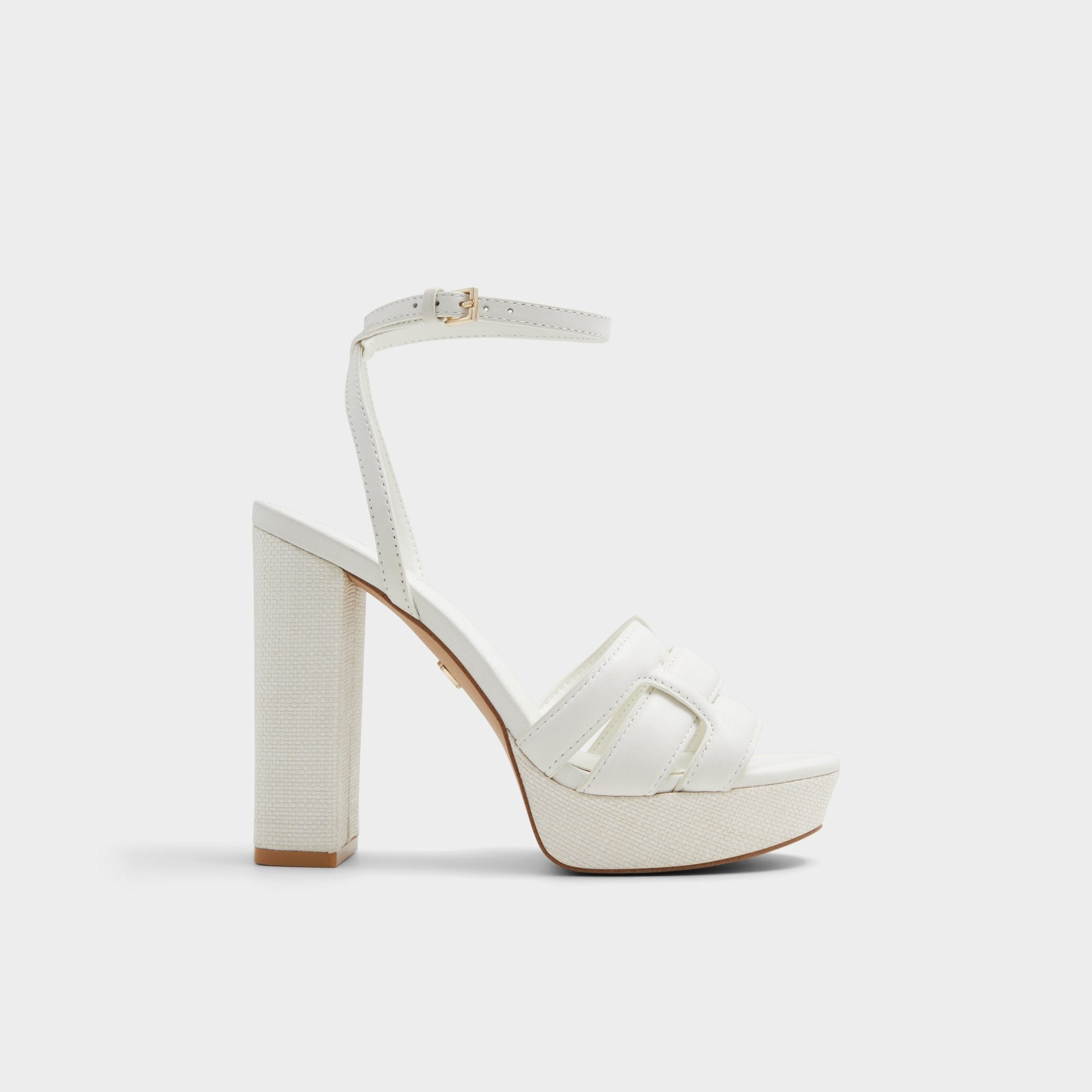 Aldo Valaberel Open White Women's Platform sandals - Strappy heeled sandal, Platform Women