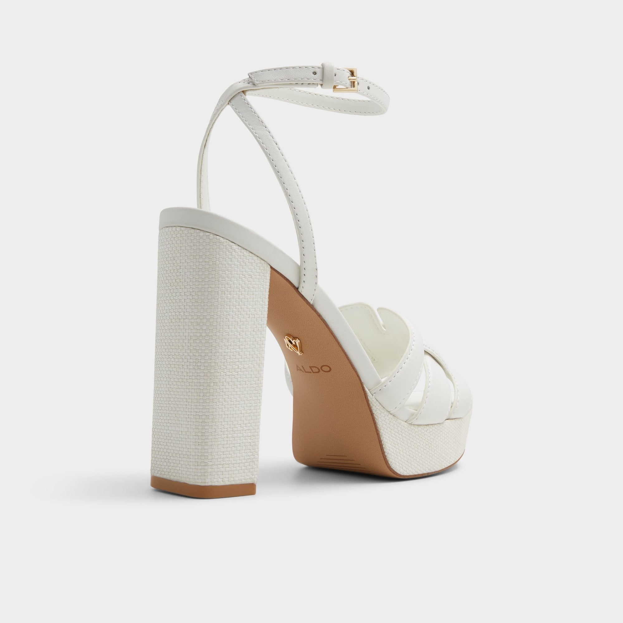 Aldo Valaberel Open White Women's Platform sandals - Strappy heeled sandal, Platform Women