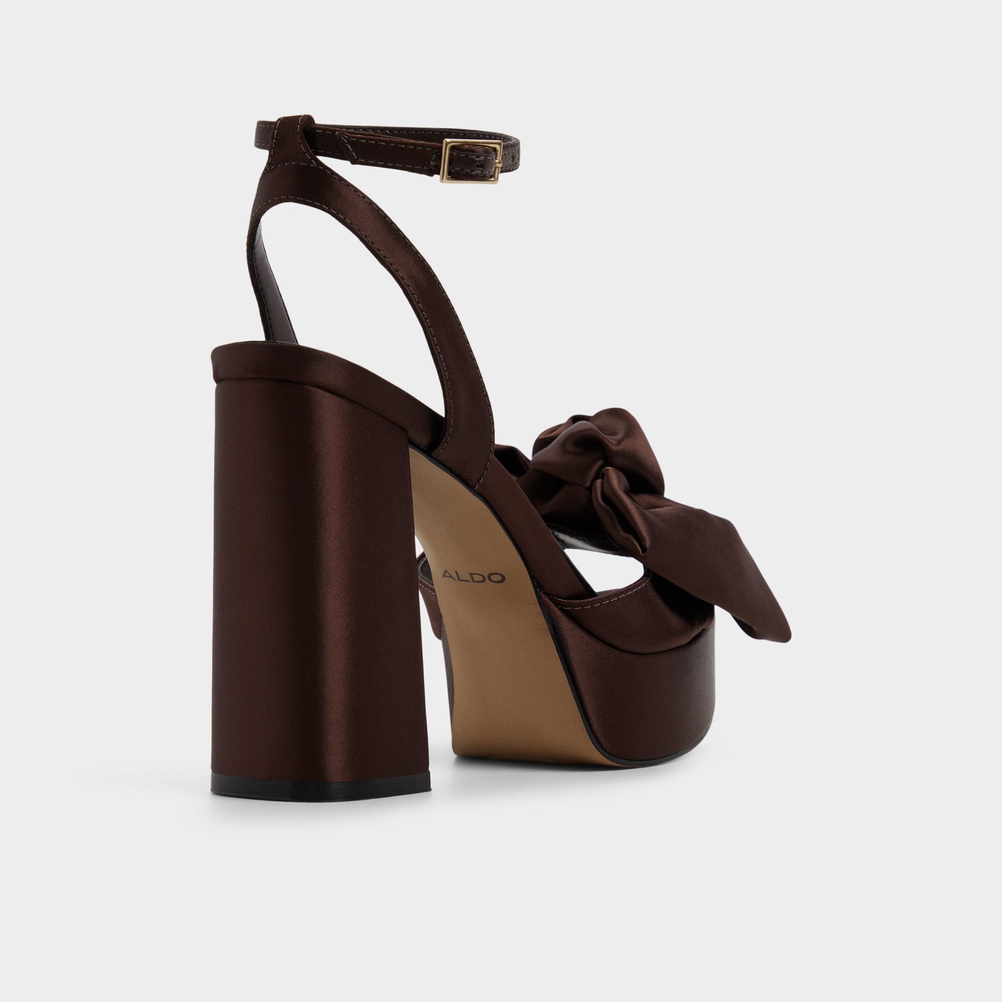 Aldo Luscious in Dark Brown - Strappy heeled sandal, Platform Women|Bags