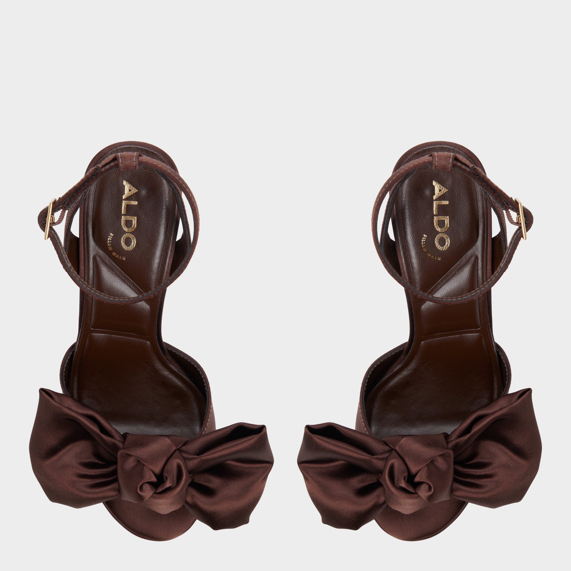 Aldo Luscious in Dark Brown - Strappy heeled sandal, Platform Women|Bags