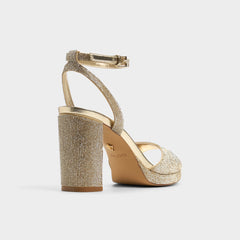 Aldo Alluring Champagne Women's Strappy sandals - Strappy heeled sandal, Platform Women