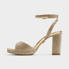 Aldo Alluring Champagne Women's Strappy sandals - Strappy heeled sandal, Platform Women