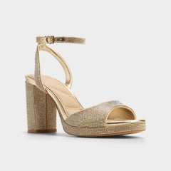 Aldo Alluring Champagne Women's Strappy sandals - Strappy heeled sandal, Platform Women