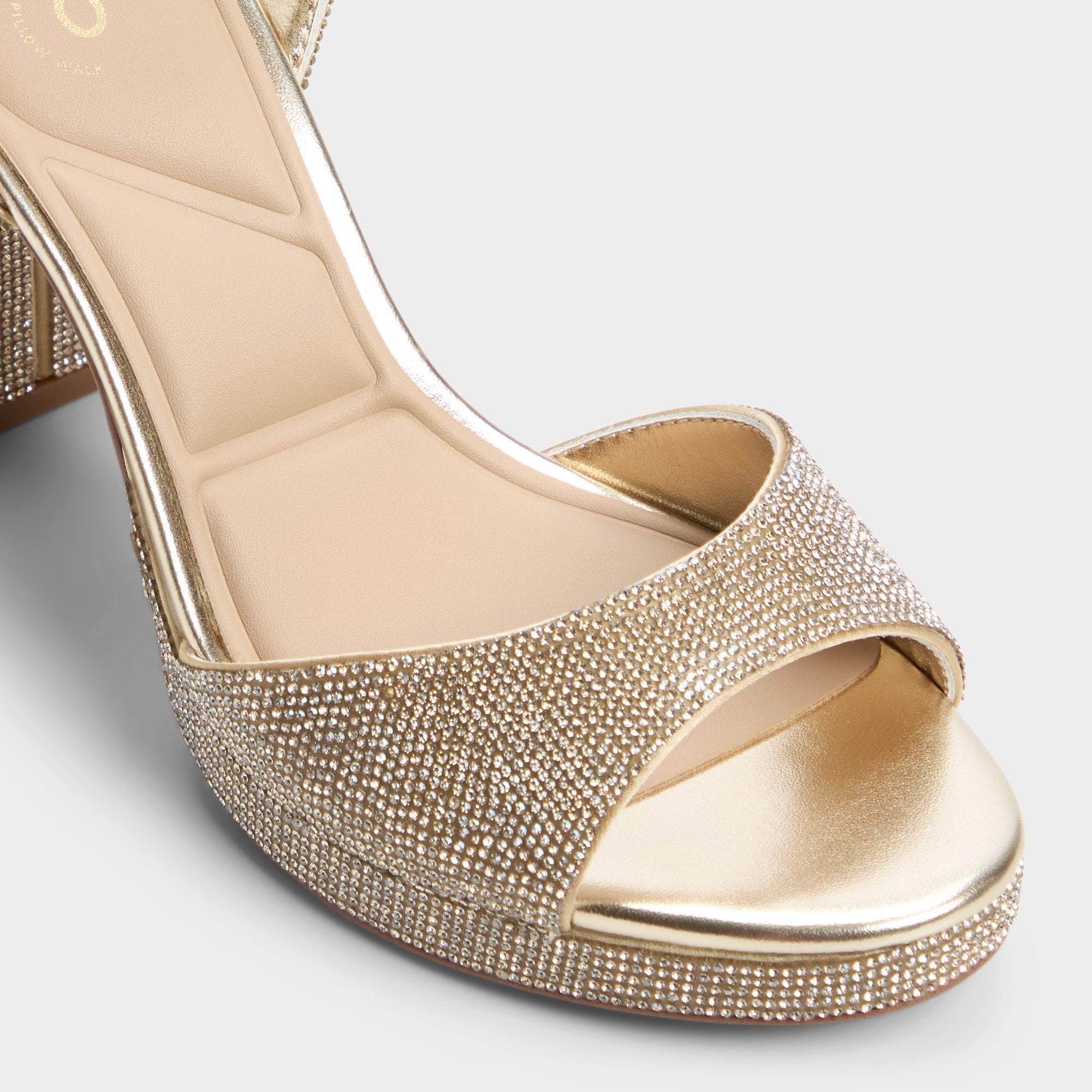 Aldo Alluring Champagne Women's Strappy sandals - Strappy heeled sandal, Platform Women