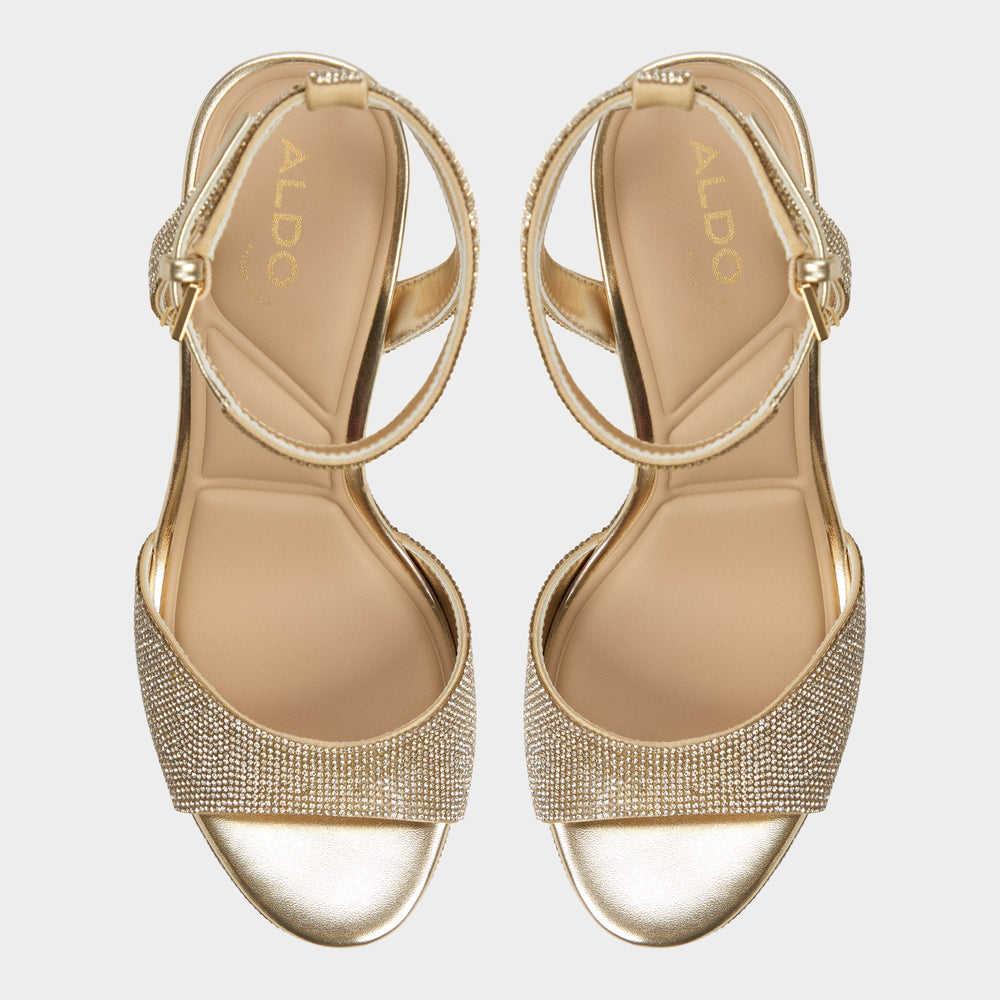 Aldo Alluring Champagne Women's Strappy sandals - Strappy heeled sandal, Platform Women