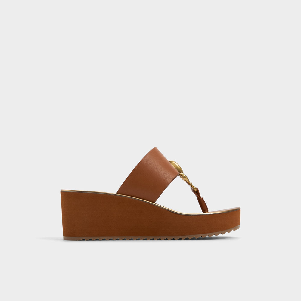 Aldo Penelopy Medium Brown Women's Platform sandals - Wedge sandal, Wedge heel Women