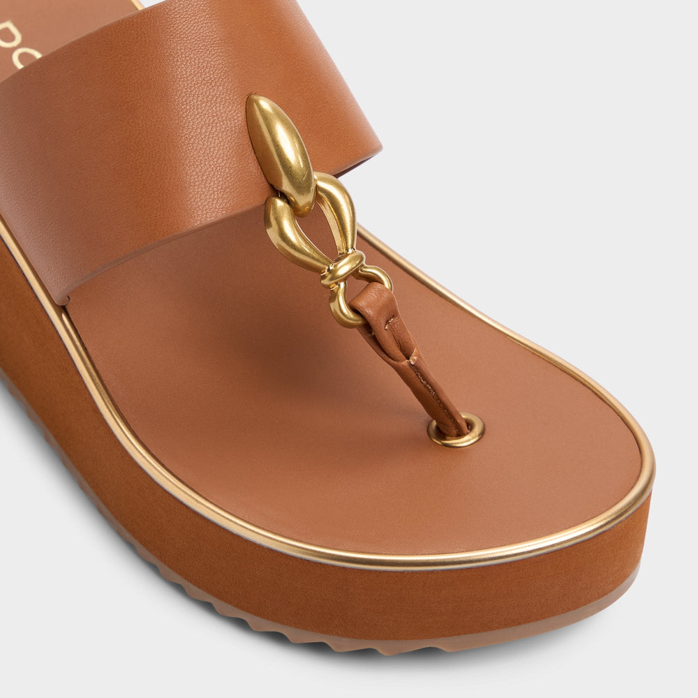 Aldo Penelopy Medium Brown Women's Platform sandals - Wedge sandal, Wedge heel Women