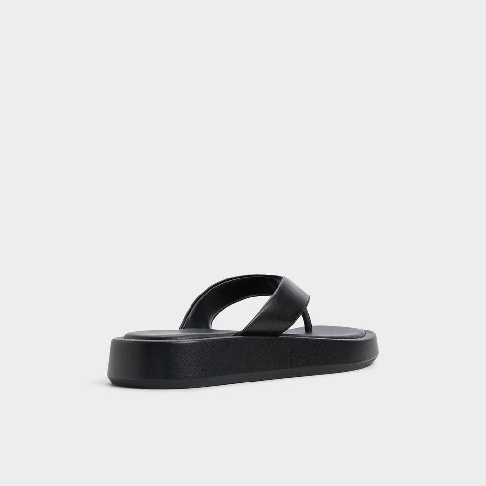 Aldo Grettle Black Women's Flats - Flip flop, Flatform Women