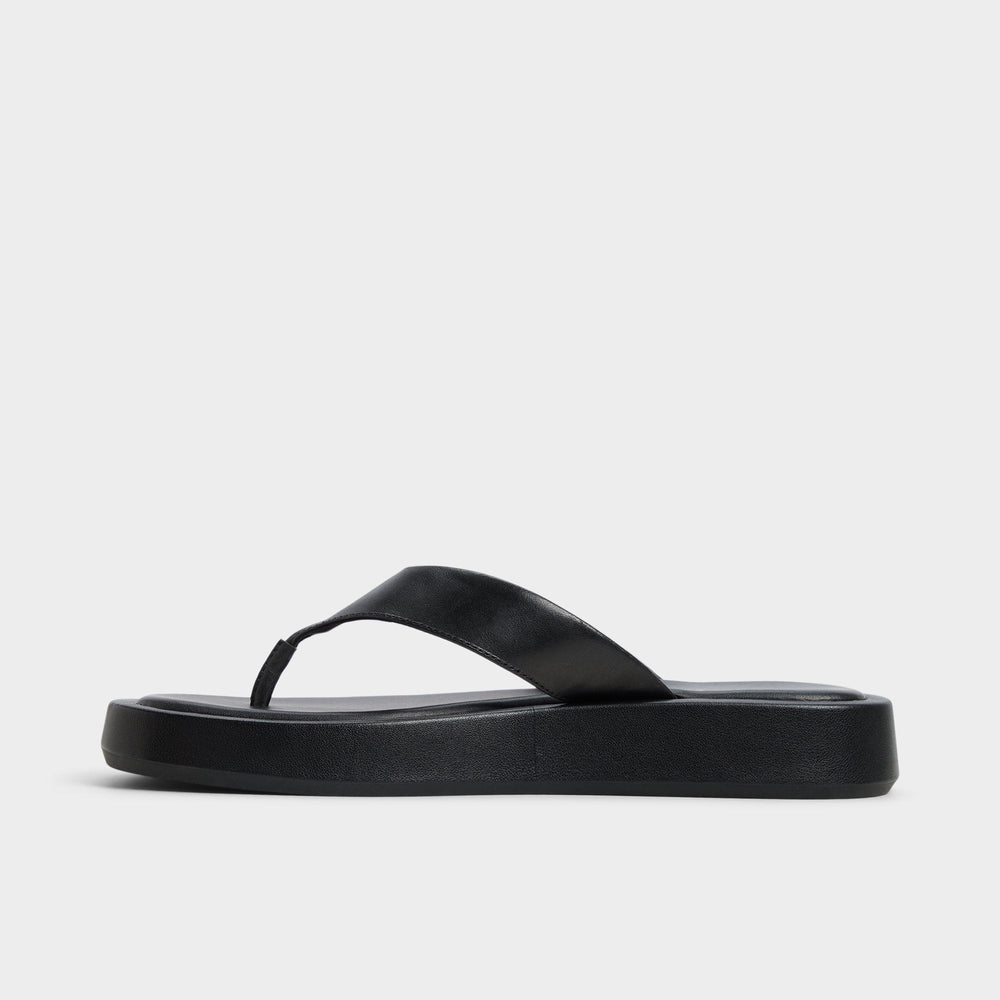 Aldo Grettle Black Women's Flats - Flip flop, Flatform Women