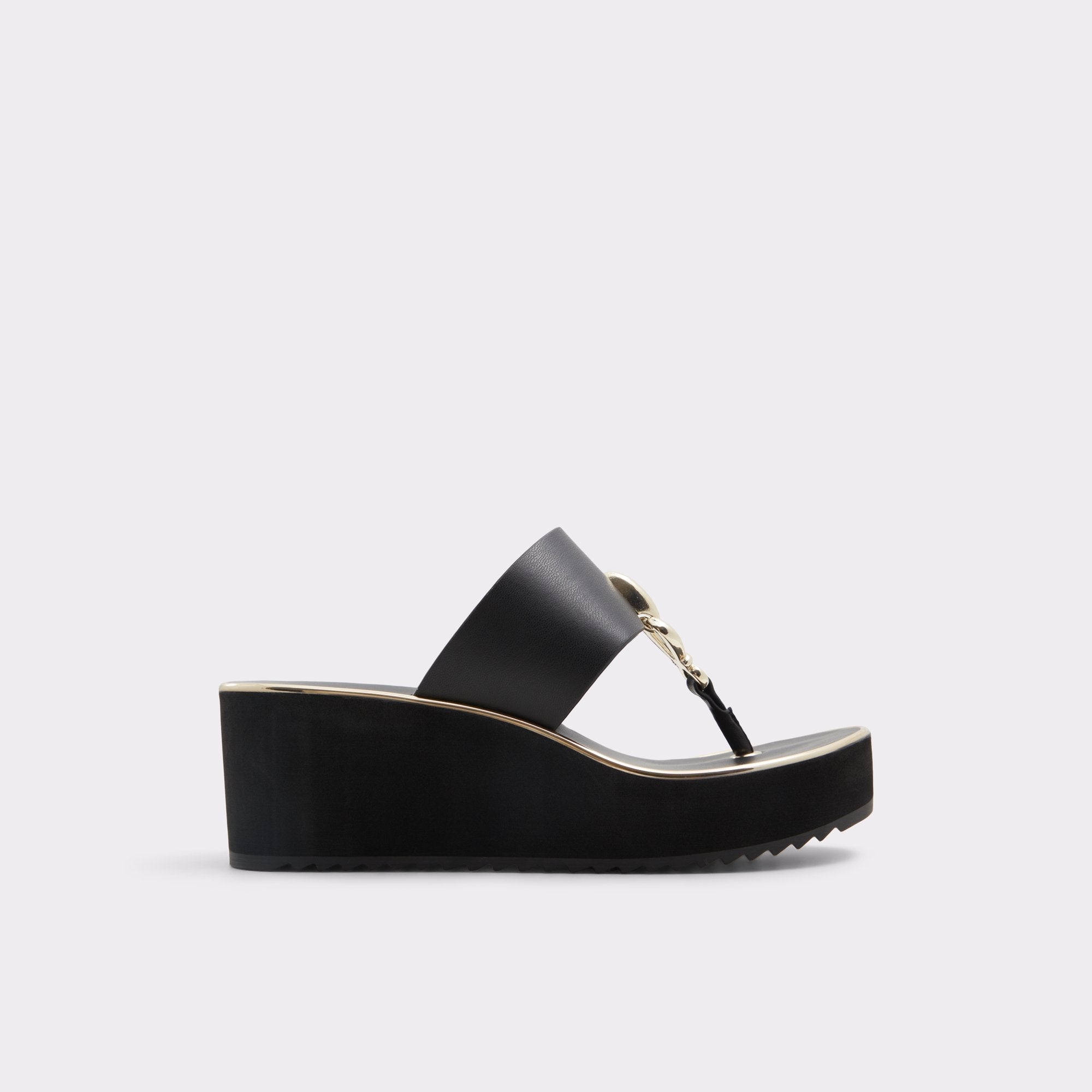Aldo Penelopy Black Women's Wedges - Wedge sandal, Wedge heel Women