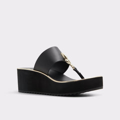 Aldo Penelopy Black Women's Wedges - Wedge sandal, Wedge heel Women