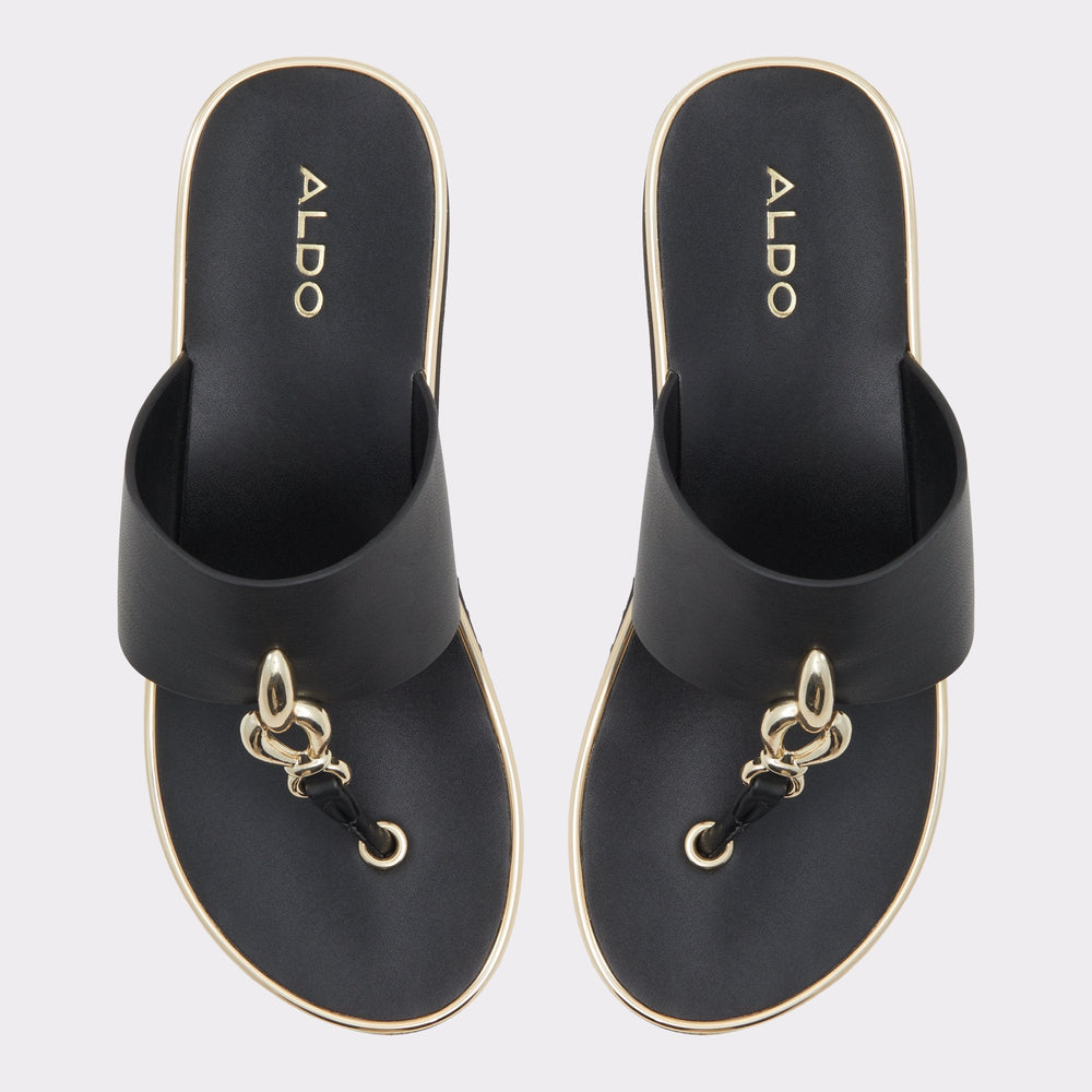 Aldo Penelopy Black Women's Wedges - Wedge sandal, Wedge heel Women