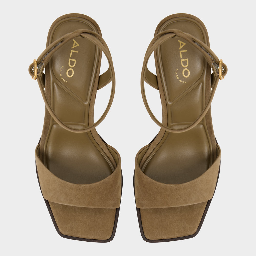 Aldo Lothon in Other Green - Strappy heeled sandal, Platform Women