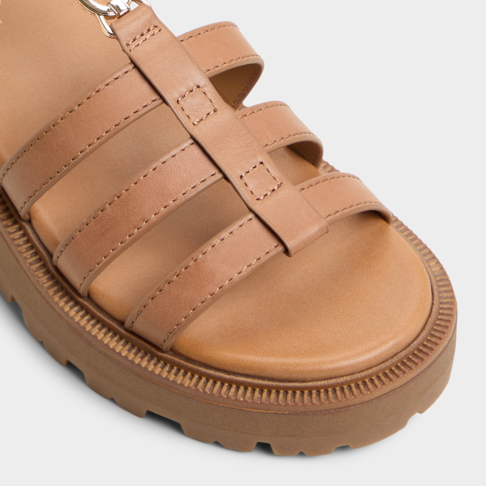 Aldo Lamington Medium Brown Women's Strappy sandals - Gladiator sandal, Lug sole Women