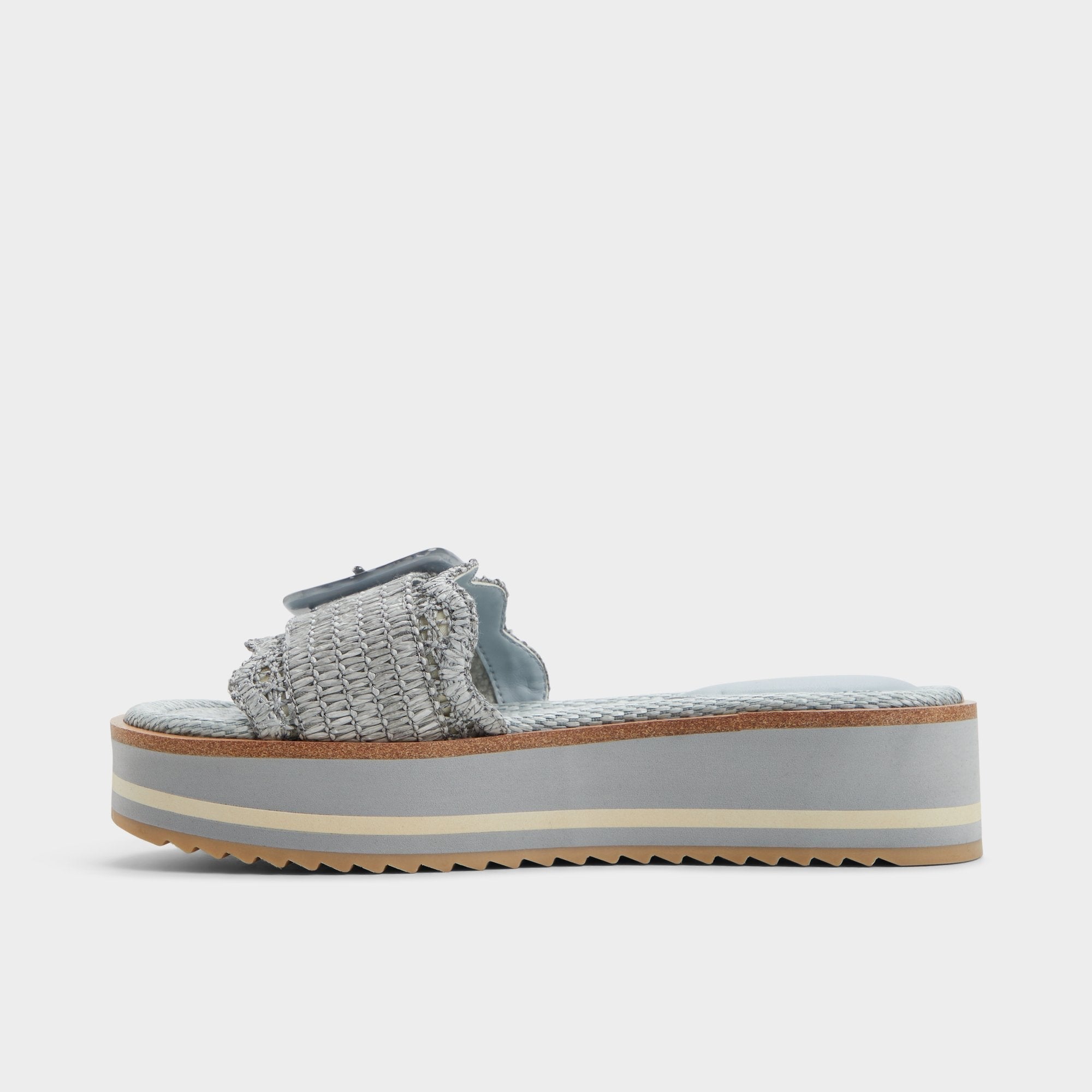 Aldo Wavynelly Other Blue Women's Flats - Slide sandal, Platform Women