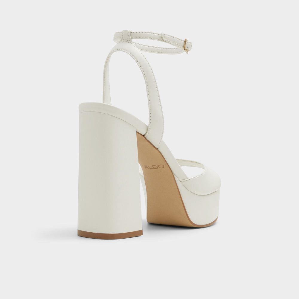 Aldo Valoria White Women's Platform sandals - Strappy heeled sandal Women