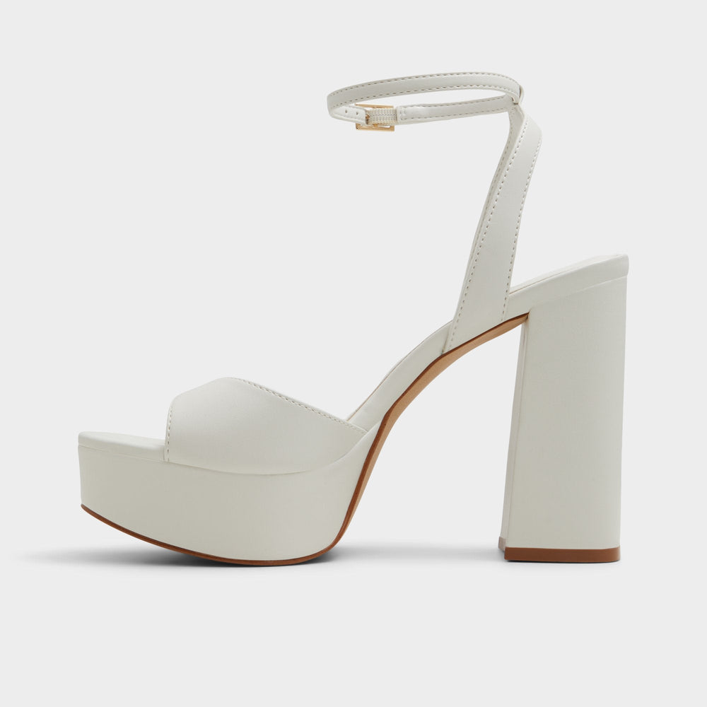Aldo Valoria White Women's Platform sandals - Strappy heeled sandal Women