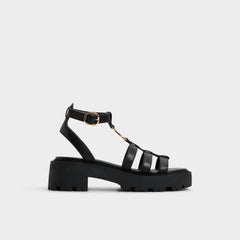 Aldo Lamington Black Women's Strappy sandals - Gladiator sandal, Lug sole Women