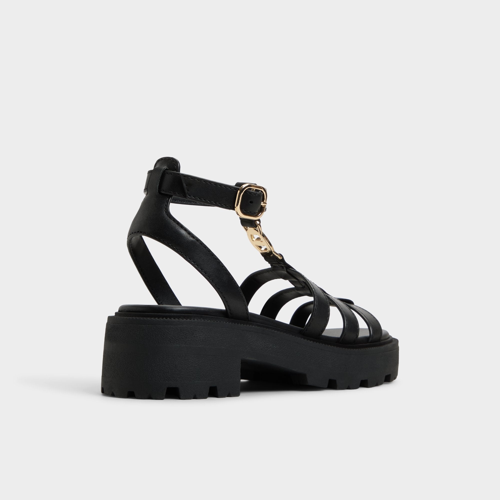 Aldo Lamington Black Women's Strappy sandals - Gladiator sandal, Lug sole Women