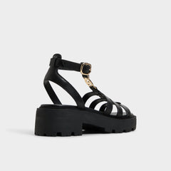 Aldo Lamington Black Women's Strappy sandals - Gladiator sandal, Lug sole Women