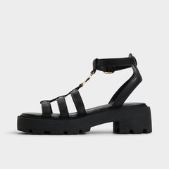 Aldo Lamington Black Women's Strappy sandals - Gladiator sandal, Lug sole Women