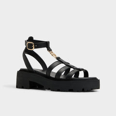 Aldo Lamington Black Women's Strappy sandals - Gladiator sandal, Lug sole Women