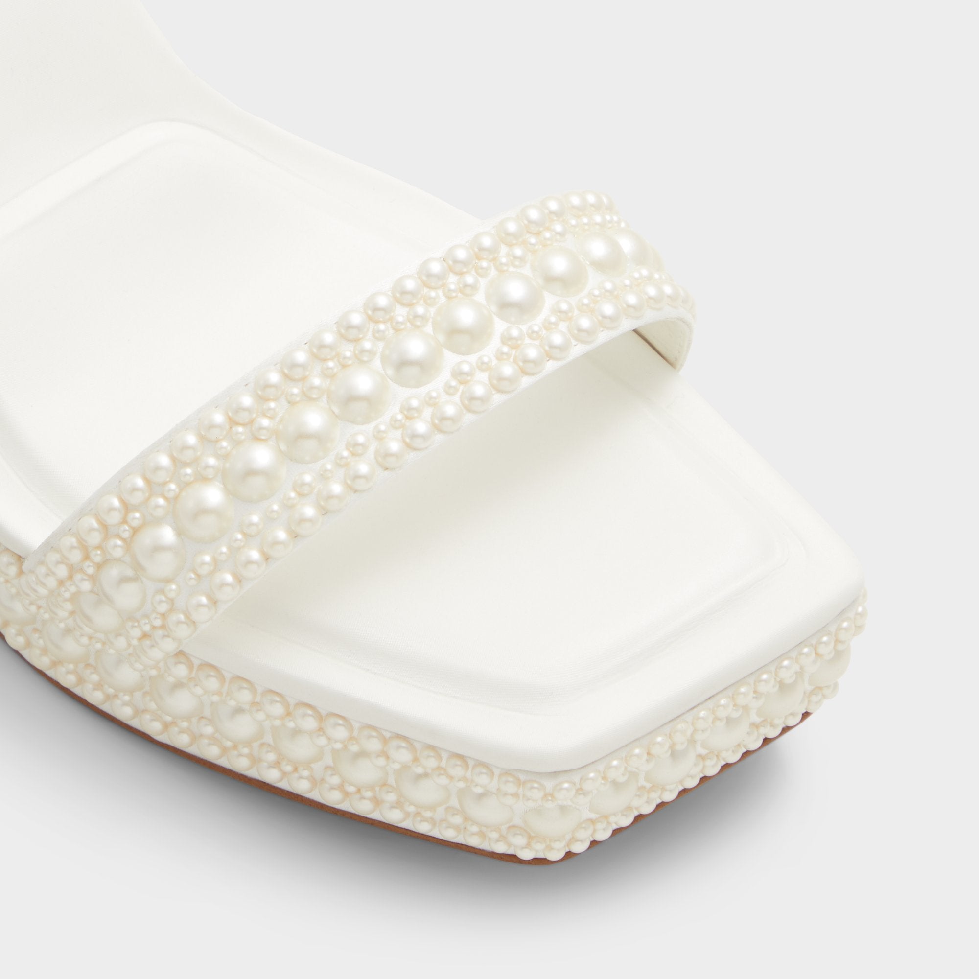 Aldo Lulu White Women's Strappy sandals - Strappy heeled sandal, Block heel Women