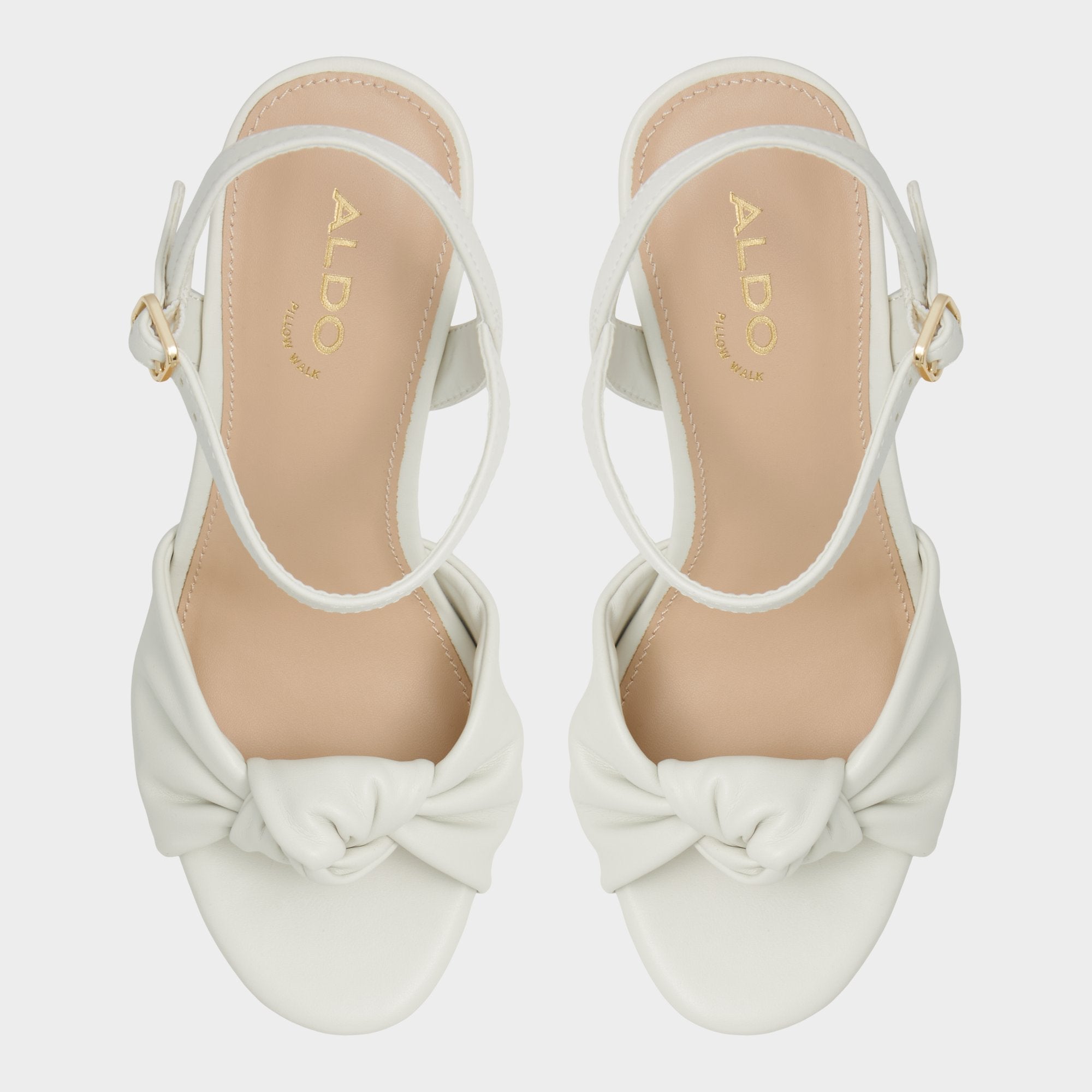 Aldo Ulialdan White/Bone Women's Platform sandals - Strappy heeled sandal, Platform Women