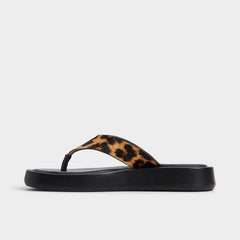 Aldo Grettle Brown Multi Women's Flats - Flip flop, Platform Women