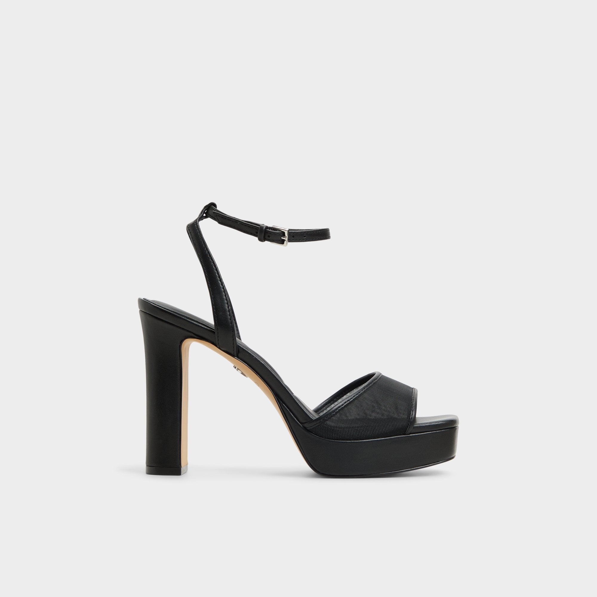 Aldo Chicglimmer Black Women's Platform sandals - Strappy heeled sandal, Block heel Women