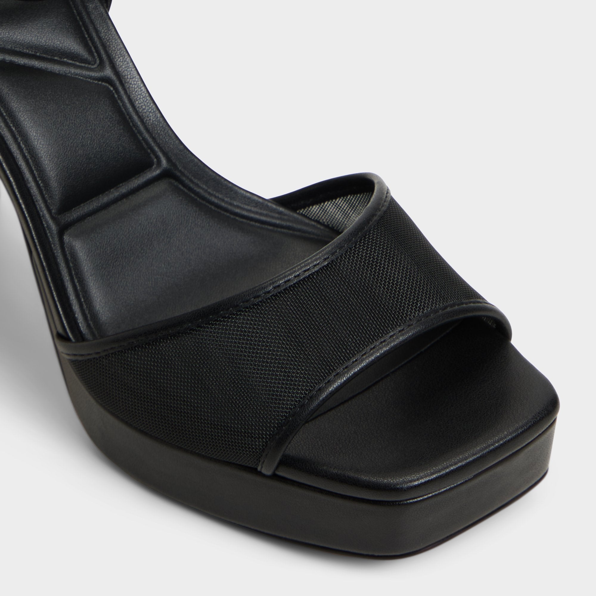 Aldo Chicglimmer Black Women's Platform sandals - Strappy heeled sandal, Block heel Women