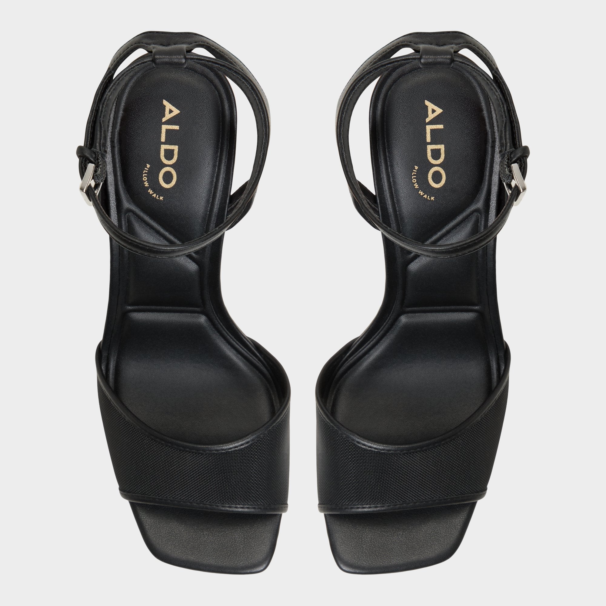 Aldo Chicglimmer Black Women's Platform sandals - Strappy heeled sandal, Block heel Women