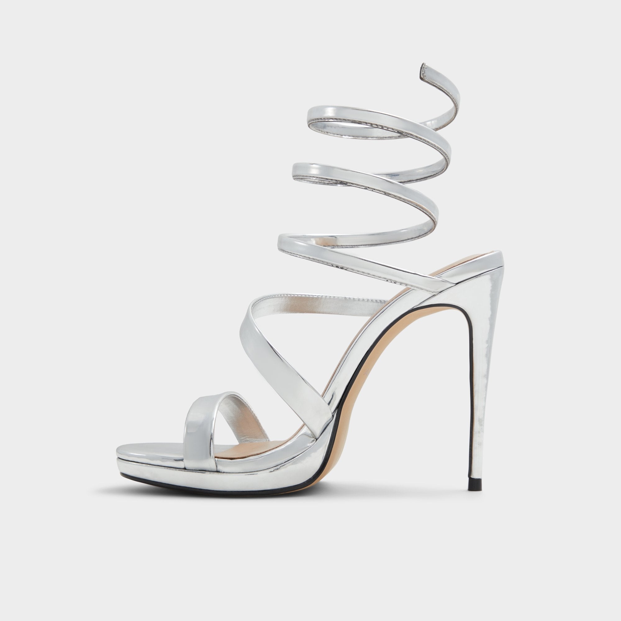 Aldo Katswirl in Silver - Strappy sandal, Stiletto platform Women