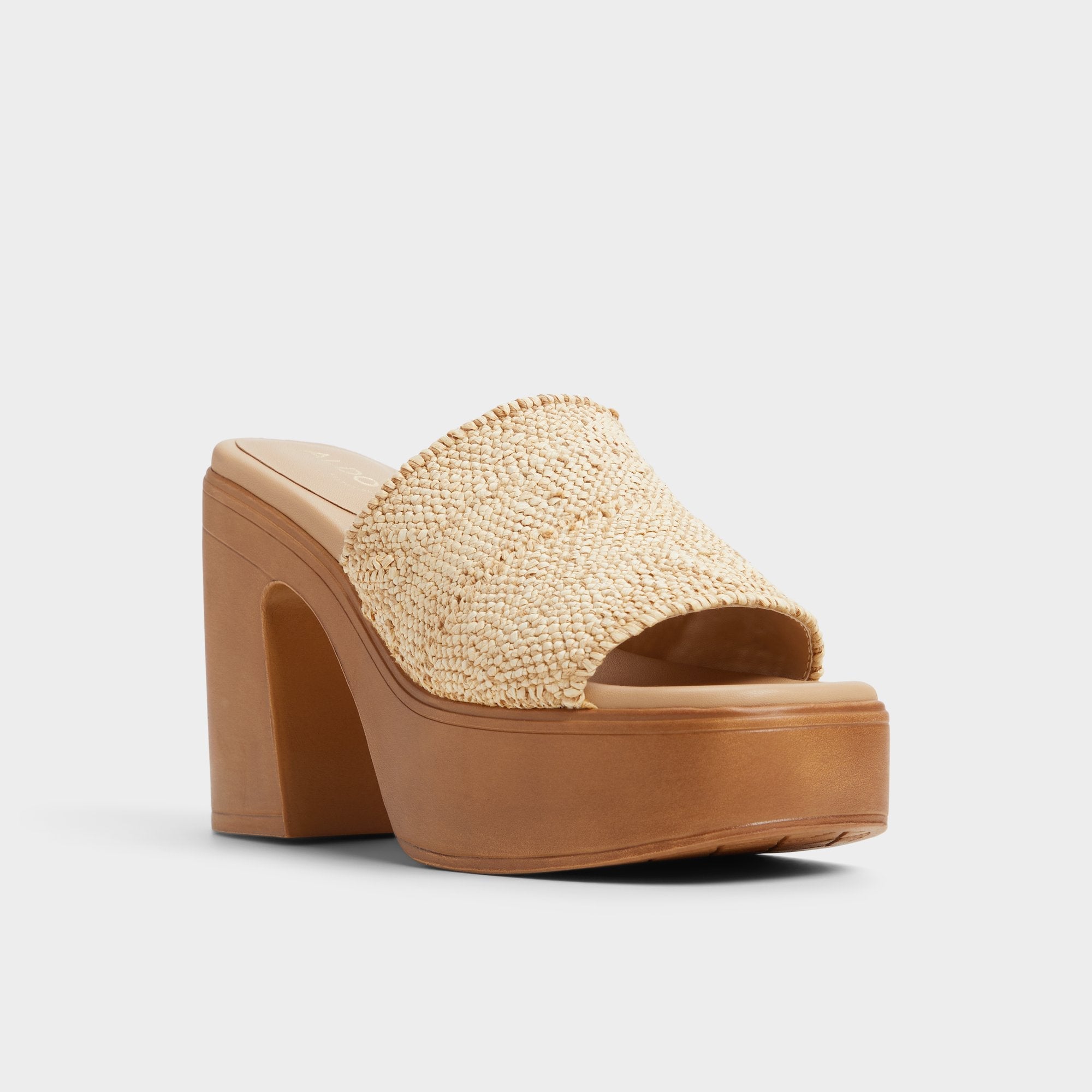 Aldo Maysee Natural Women's Platform sandals - Heeled mule, Platform Women