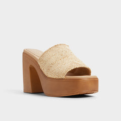 Aldo Maysee Natural Women's Platform sandals - Heeled mule, Platform Women